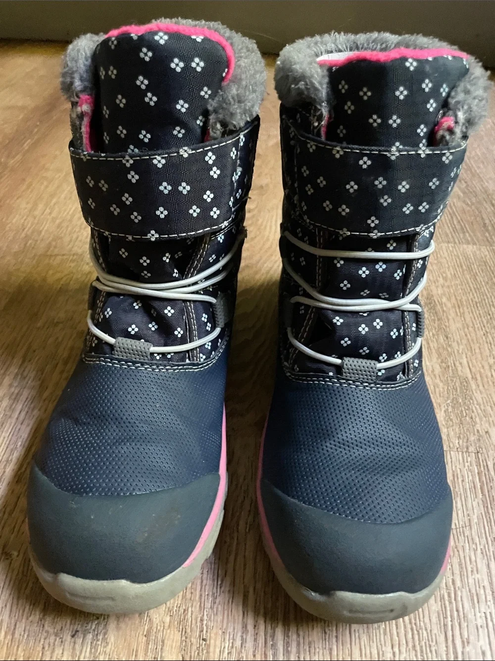 See Kai Run Navy and Pink Girls' Snow Boots